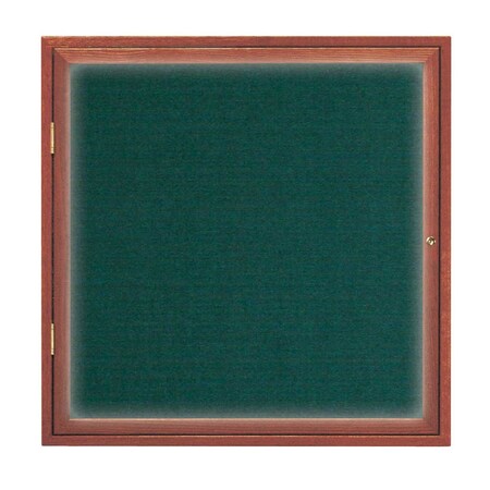 United Visual Products Single Door Slim Enclosed Radius EZ Tack Board, 24"x36", Black/White UVRDS23EZ-WHITE-BLACK